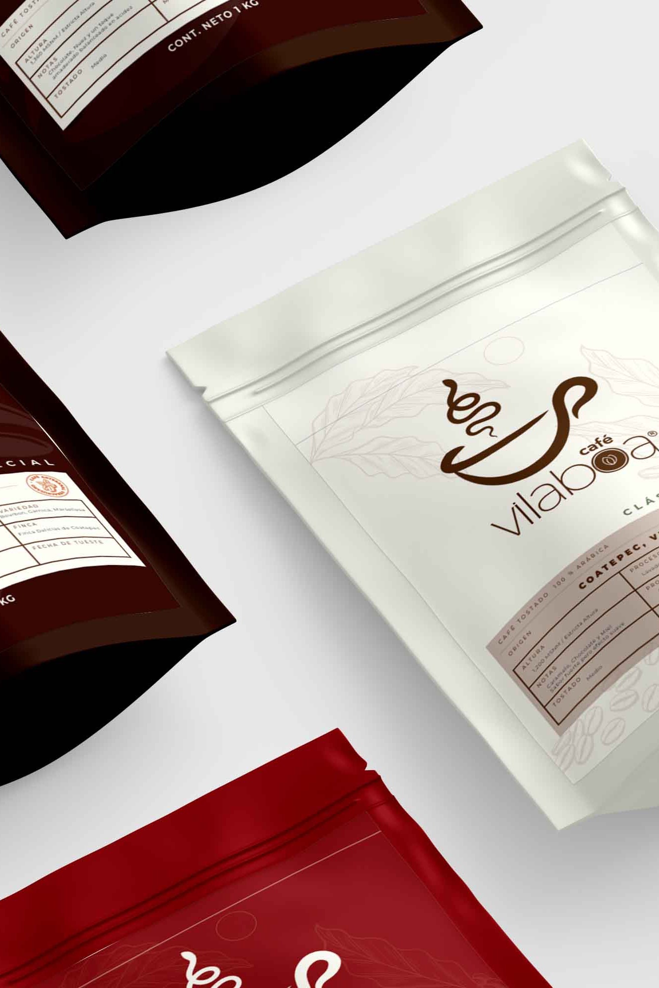 Set de muestras de café mexicano Vilaboa - Café en grano o molido para probar diferentes fincas